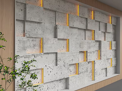 Modern background wall 3d model