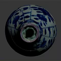 Blue and White Porcelain Vase With Traditional Floral Patterns And Glazed Surface