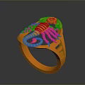Stylish Gold Scorpion Design Ring Daily Life Fashion Accessory