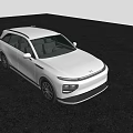 White Sleek SUV Car Front View Parked Near Green Tree Outdoor Setting