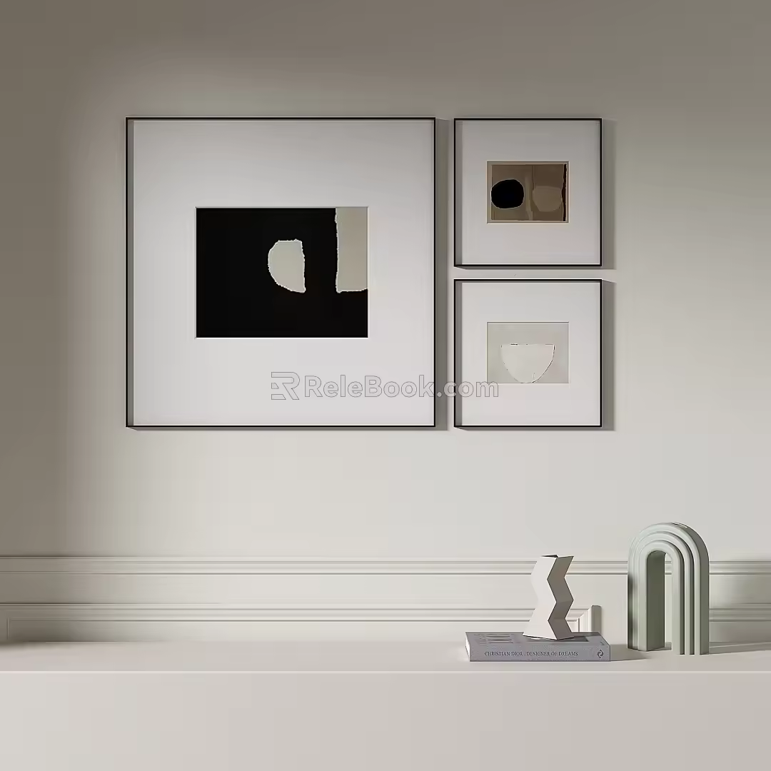Simple abstract decorative painting 3d model
