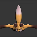 Anthropomorphic Fox 3D Model With Orange Fur Blue Eyes Standing Pose Arms Outstretched