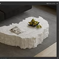 Modern Tea Table Log Tea Table Shaped Tea Table Fruit Plate 3d model