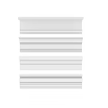 Architectural Molding Components In White With Various Design Styles And Shapes