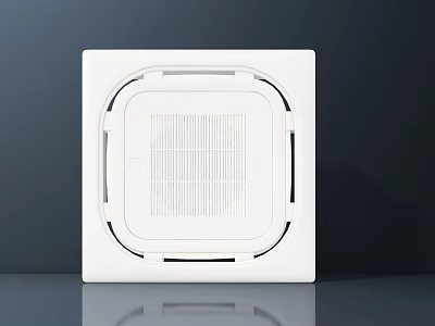 White Square Air Conditioner Vent With Modern Sleek Design And Clean Finish 3d model