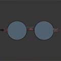 Stylish Round Sunglasses With Pink Frame Blue Lenses And Black Temples