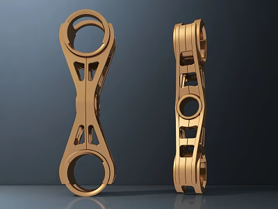 Golden Metal Hardware Tools With Hollowed Structural Design For Industrial Applications 3d model