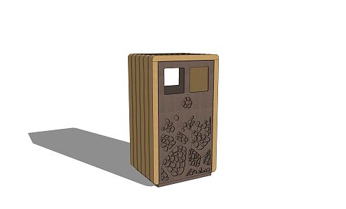 Modern trash can garbage sorting station garbage bin garbage room sorting bin 3d model