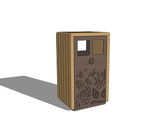 Modern trash can garbage sorting station garbage bin garbage room sorting bin 3d model