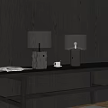 Modern table lamp gradient lampshade wall panel 3d model