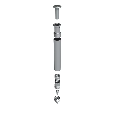 Industrial Mechanical Cylindrical Components Including Metal Sleeves And Shafts 3d model