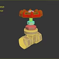 Heavy Duty Brass Valve With Red Handle For Plumbing Hardware Tool