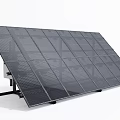 Black Frame Solar Panel Household Electrical Appliance With Modern Energy Saving Design 3d model