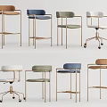 Modern Bar Stools In Multiple Colors With Metal Frame And Various Styles