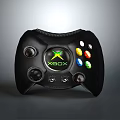 Xbox Controller With Colored Buttons And Black Ergonomic Design For Gaming 3d model