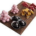 Food Dessert Chopping Board Macarons 3d model