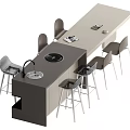 Nakajima Table and Chair Combination 3d model