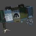 Modern Weapon Machine Gun Design With Firing Mechanism And Spark Effects