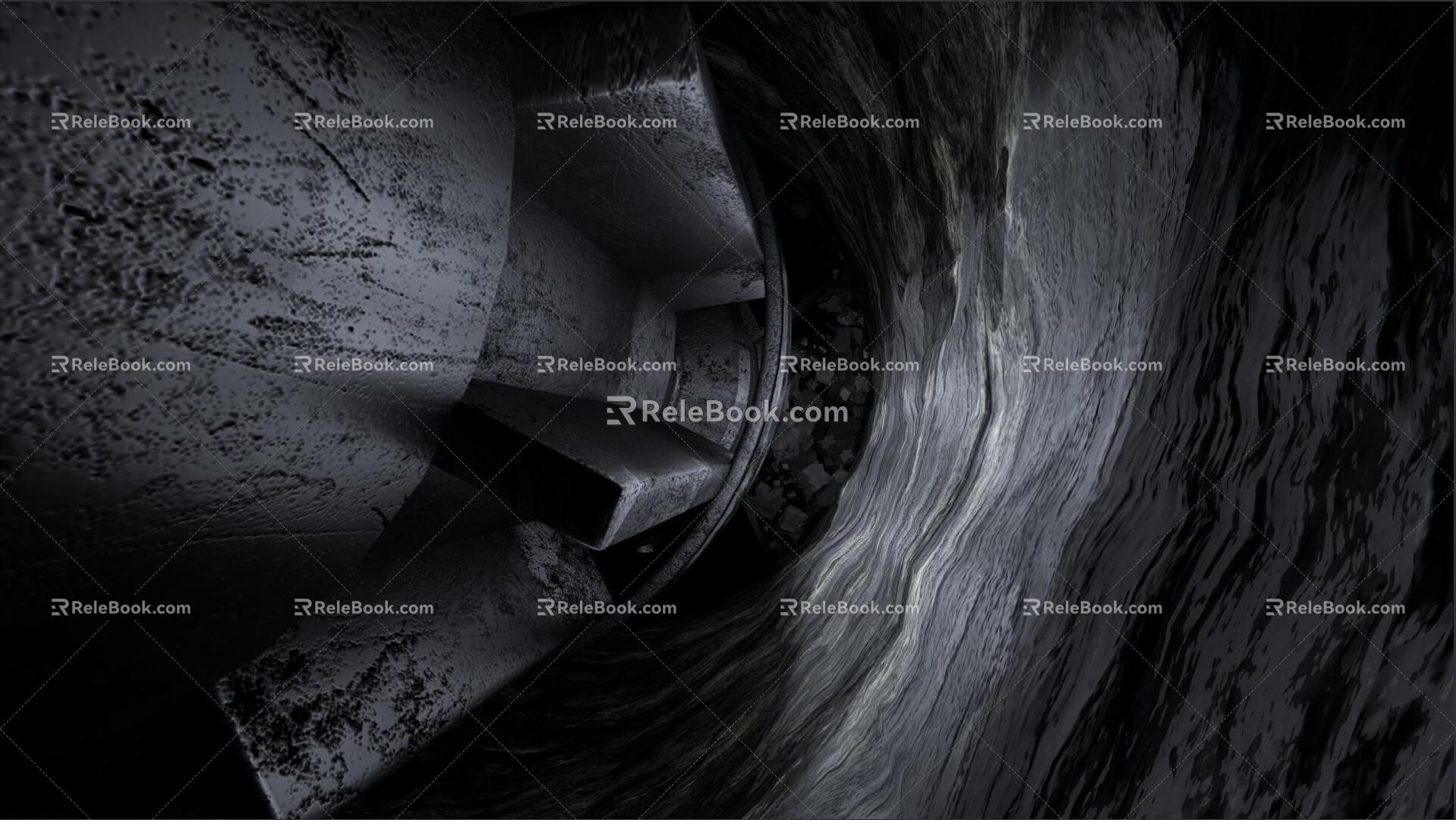 tunnel drilling geophysical prospecting bit 3d model