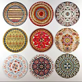 European Round Carpet New Classical Round Carpet 3d model