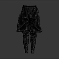 Black Loose Lantern Style Trousers With Soft Fabric For Casual Daily Wear