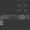 3D Model of Complex Mechanical Equipment with Metal Platforms Connecting Frames and Arms