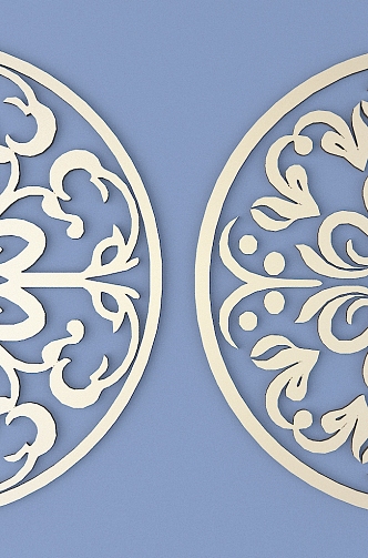 Chinese-style Carved Round Carved Traditional Pattern Lattice Carved Pattern 3d model