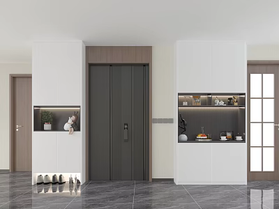 Modern Shoe Cabinet Sideboard 3d model