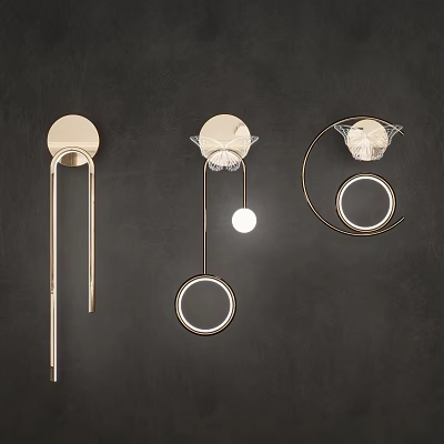 Light Luxury Wall Lamp Butterfly Wall Lamp 3d model