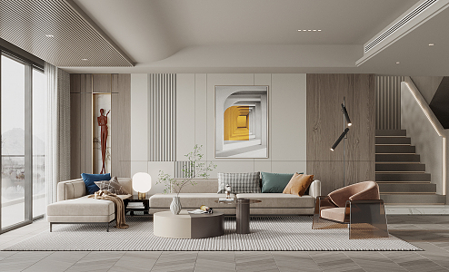 modern living room 3d model