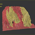 Wooden Stone Natural Landscape Model With Rock Cave And Mossy Surface