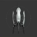 Futuristic Creature Design With White Mechanical Shell Metallic Legs And Modern Structure 3d model