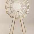 Elegant Ferris Wheel Decorative Model With Golden Structure Light Elements And Tianfuan Brand