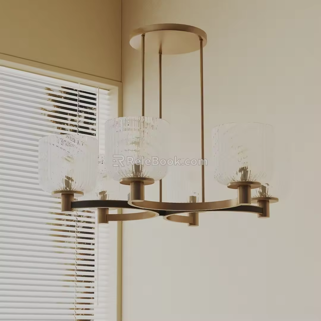Modern chandelier 3d model