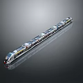 Modern High Speed Train With Sleek Aerodynamic Design And Multiple Carriages On Smooth Surface