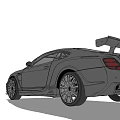 Sleek Sports Car Design With Streamlined Body Aerodynamic Features And Alloy Wheels