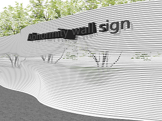 Modern landscape wall Curved concave-convex landscape wall Special-shaped slice landscape wall 3d model