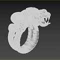 Exquisite Gold Snake Shaped Ring with Red Gemstone Eyes and Intricate Scaled Texture