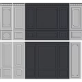 Different Background Wall Panel Designs With Gray Black Colors And Decorative Styles 3d model