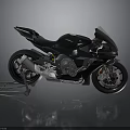 Black Sport Motorcycle With Aerodynamic Body Sleek Design And High Performance Features