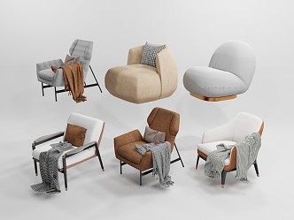 Modern Sofa Chair Leisure Chair 3d model