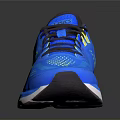 Blue Running Sneakers With Mesh Upper Lace Up Design And White Sole