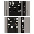 Modern White And Grey Bookcase With Multiple Shelves Books And Decorative Items