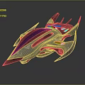 Futuristic Aerodynamic SciFi Craft With Sleek Metallic Design Sharp Edges And Glossy Surface