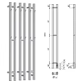 Modern Metal Poles Available In White Gold And Black Color Choices