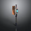 Mechanical Assembly Structure With Metal Rod Copper Plate Blue Device And Black Base