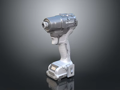 Powerful DEWALT Cordless Drill With Ergonomic Handle And Battery Pack 3d model