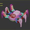White Robotic Spider With Articulated Mechanical Legs And Futuristic Design