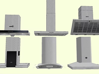 Different Styles of Kitchen Range Hoods as Essential Kitchen Appliances 3d model
