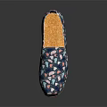Blue Slip On Shoes With Cute Colorful Cartoon Patterns And Lightweight Sole